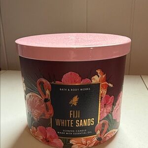 Bath & Body Works Fiji White Sands Candle - Pink and Black